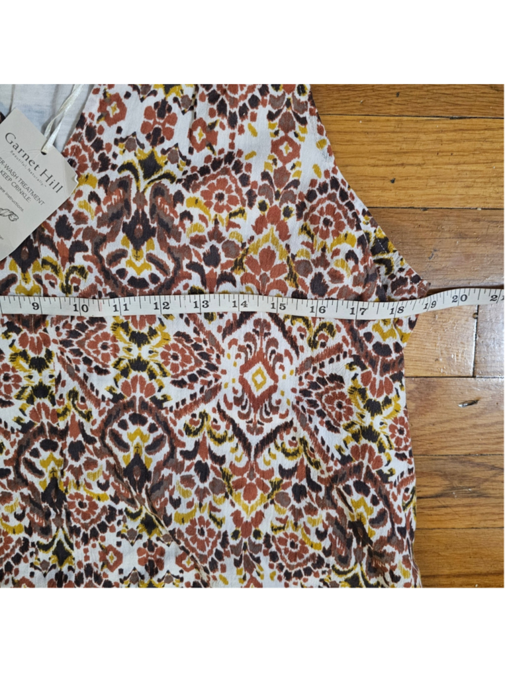 Garnet Hill Brown White Gold Patterned Sleeveless Mini Dress Medium - Picture 5 of 7